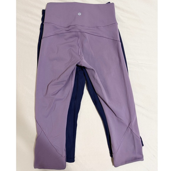 Lululemon Crop Leggings Lot of 2 Size 6 Maeve & Navy - Picture 4 of 13
